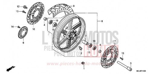 ROUE AVANT CBF1000FAB de 2011